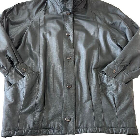 Pelle Dark Green Genuine Leather Jacket MEDIUM - Picture 10 of 16